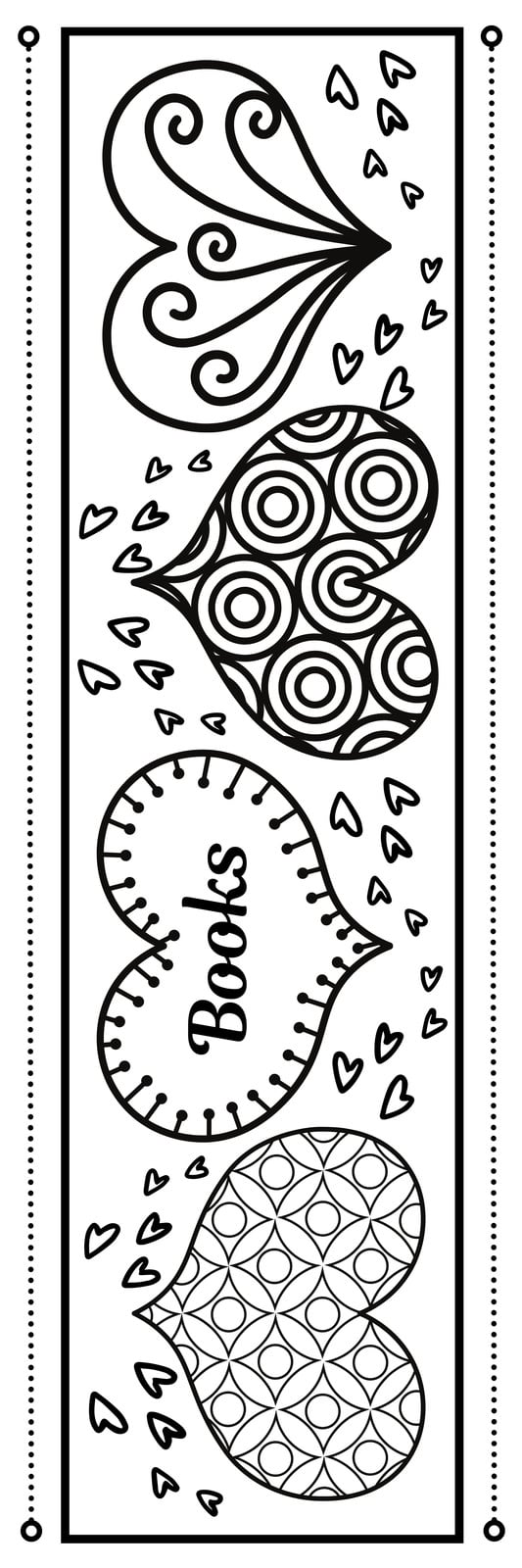 Free custom printable coloring bookmark templates