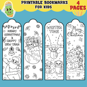 Printable bookmarks christmas bookmarks for kids and adults coloring pages