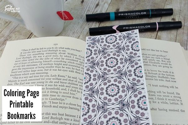 Coloring page printable bookmarks