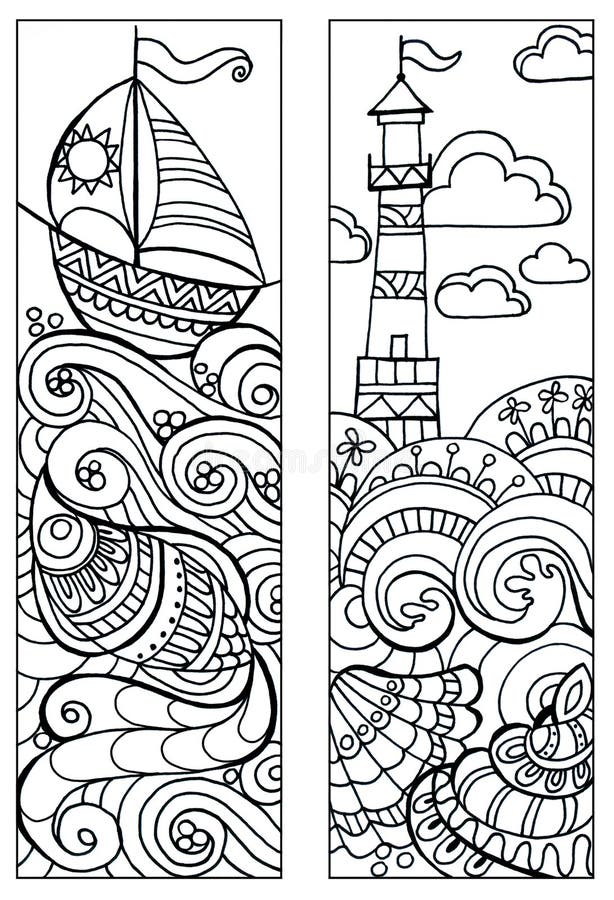 Adult coloring bookmark stock illustrations â adult coloring bookmark stock illustrations vectors clipart