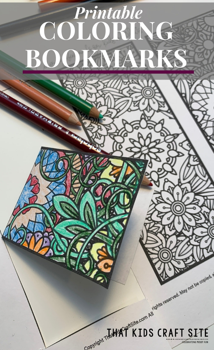 Free printable bookmarks to color