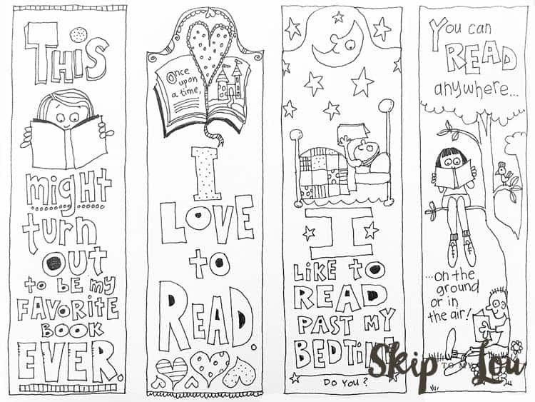 Free coloring bookmarks for kids skip to my lou