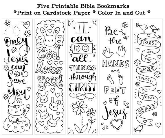 Colorful bible verse bookmarks for kids