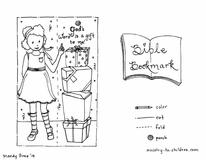 Bible bookmark coloring pages