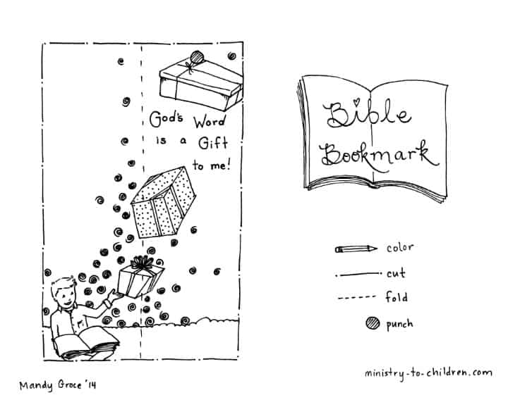 Bible bookmark coloring pages