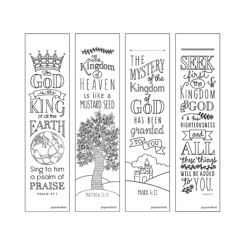 Bible inspiration printable coloring bookmarks digital download