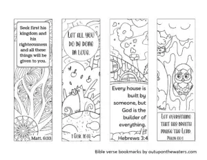 Free printable bible verse bookmarks to color