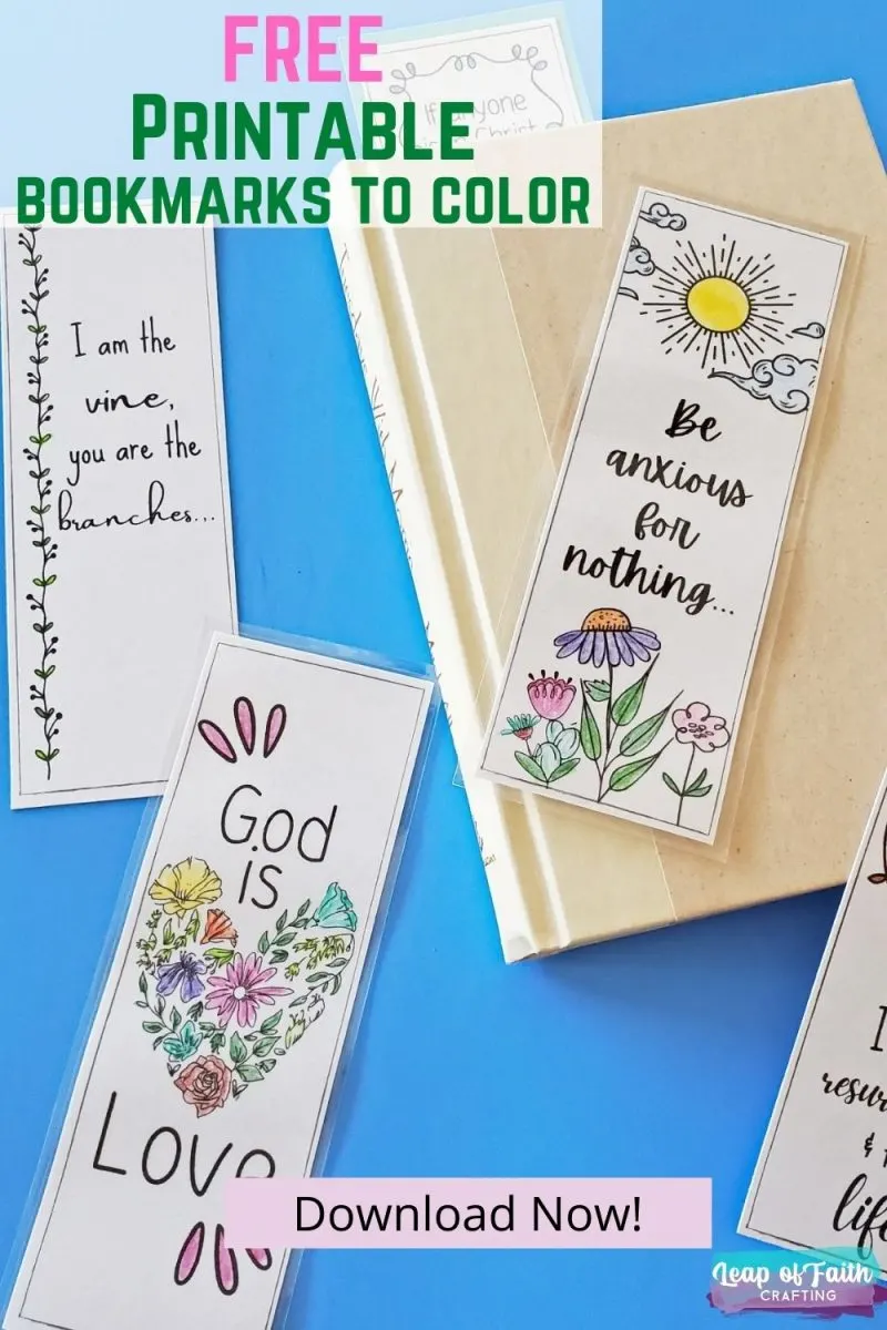 Free christian bookmarks to print and color