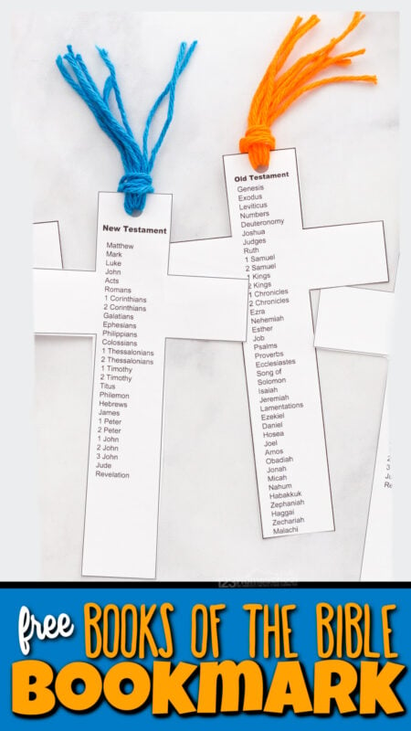 Free printable books of the bible bookmark templates