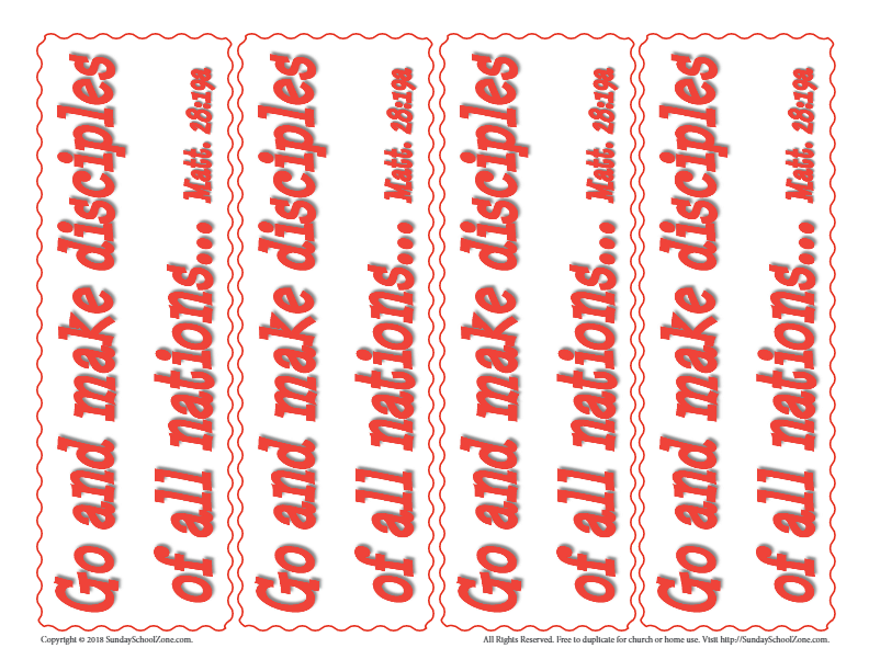 Printable bible bookmarks for kids on sunday school zone