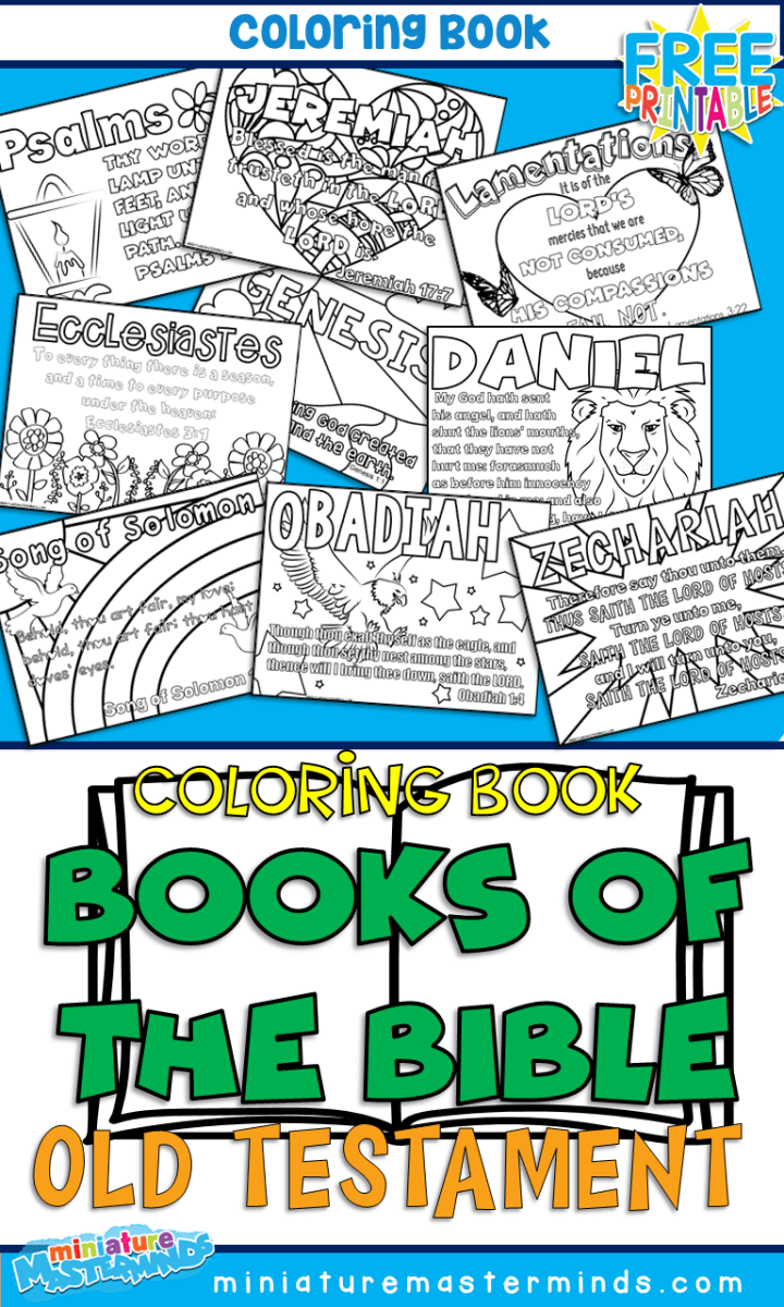 Books of the old testament coloring pages â miniature masterminds