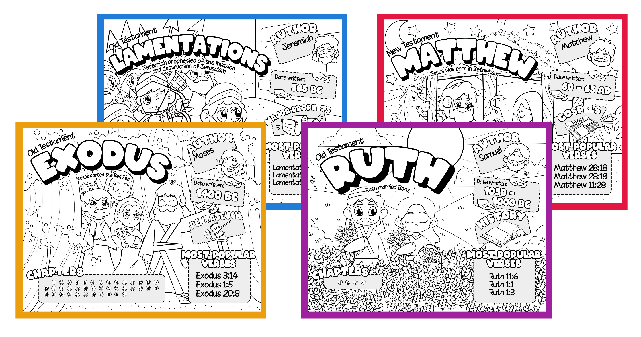 Printable bible coloring pages â teach sunday school