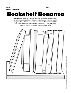 Bookshelf bonanza reading response graphic organizer printable graphic organizers skills sheets