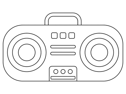 Boombox coloring page free printable coloring pages