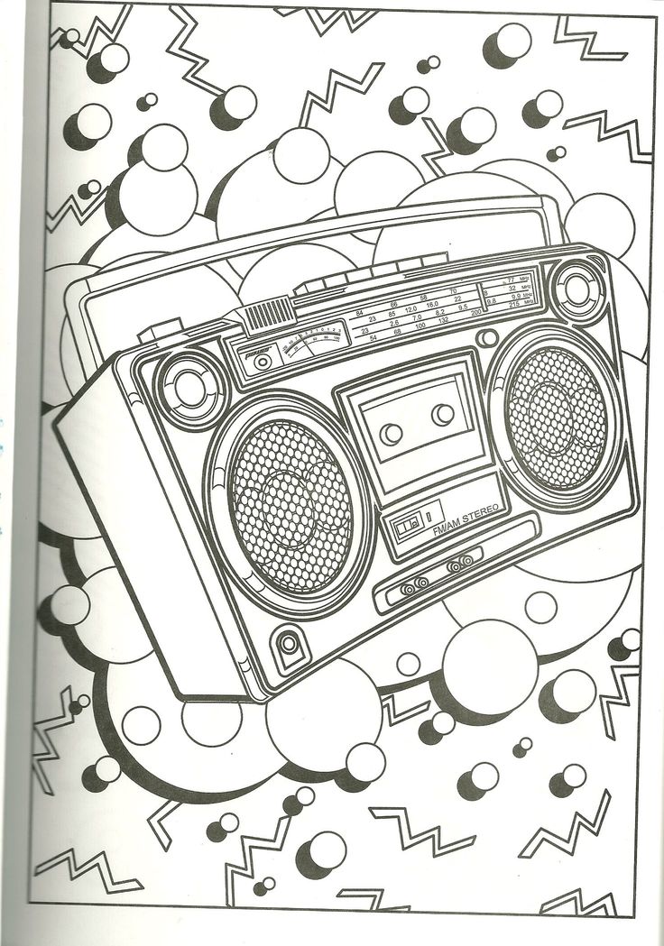 Fantastic boombox coloring page of all time check it out now cartoon coloring pages coloring book art coloring pages