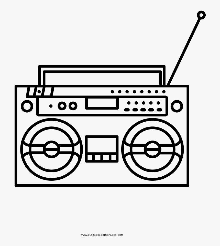 Boombox coloring page