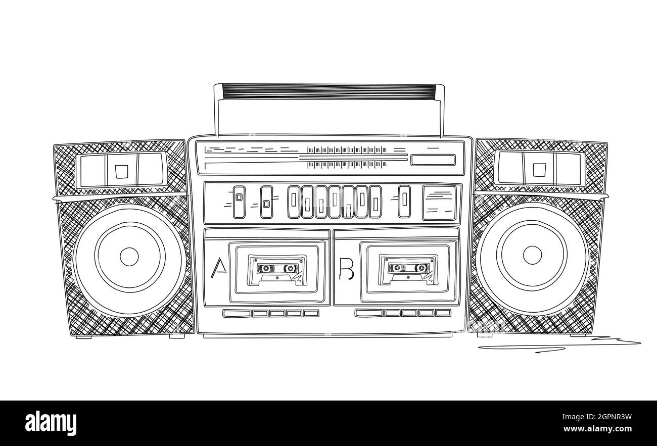 Boombox drawing hi