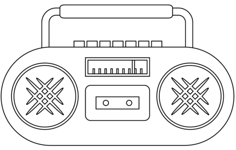 Boombox coloring page free printable coloring pages