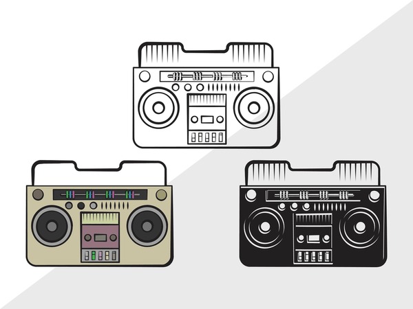 Boombox svg royalty