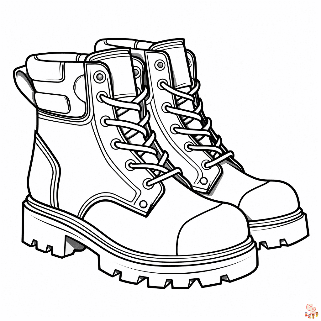 Printable boot coloring pages free for kids and adults