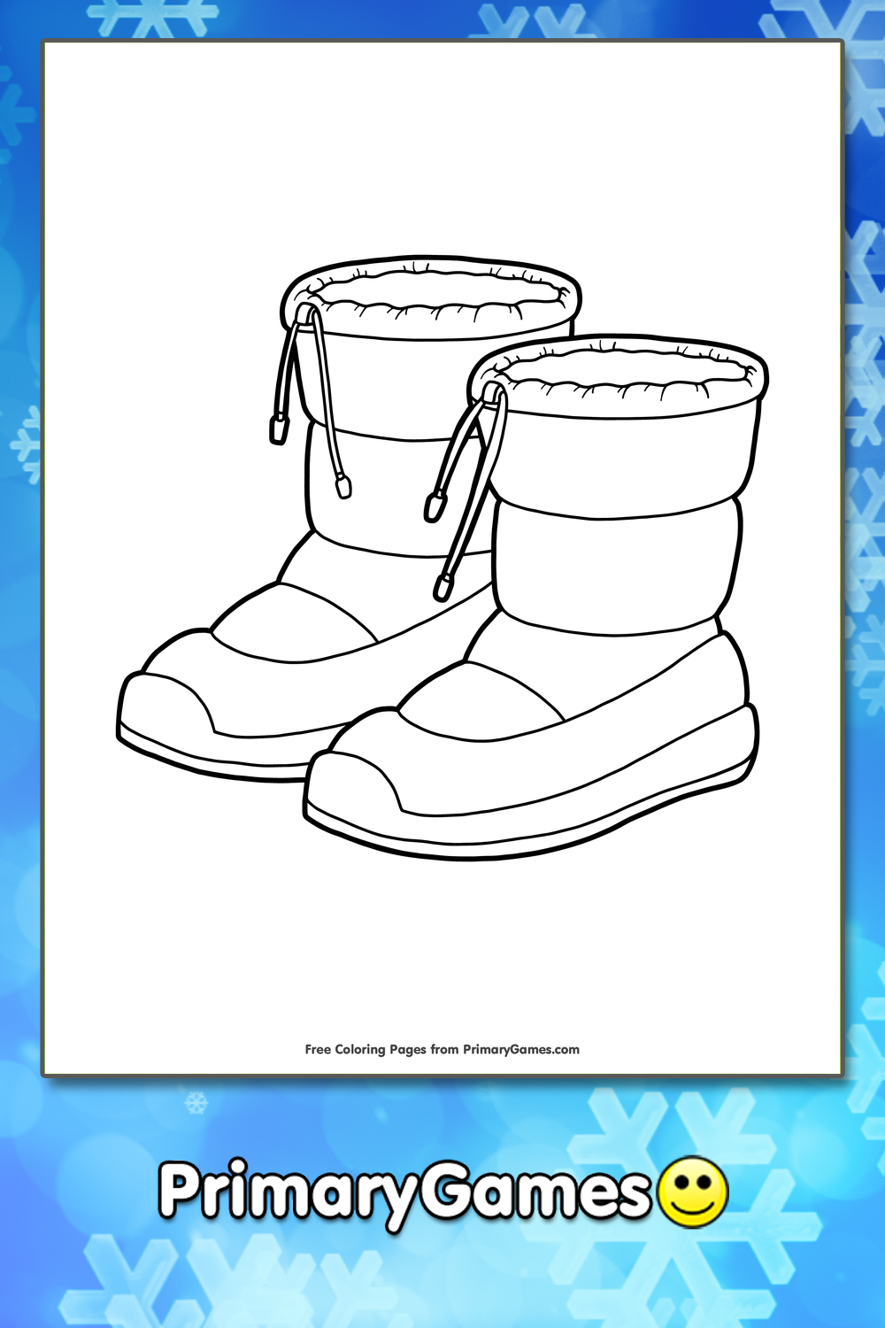 Snow boots coloring page â free printable pdf from