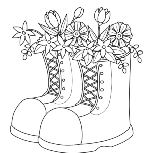 Boots coloring pages printable for free download