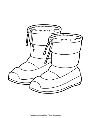 Snow boots coloring page â free printable pdf from