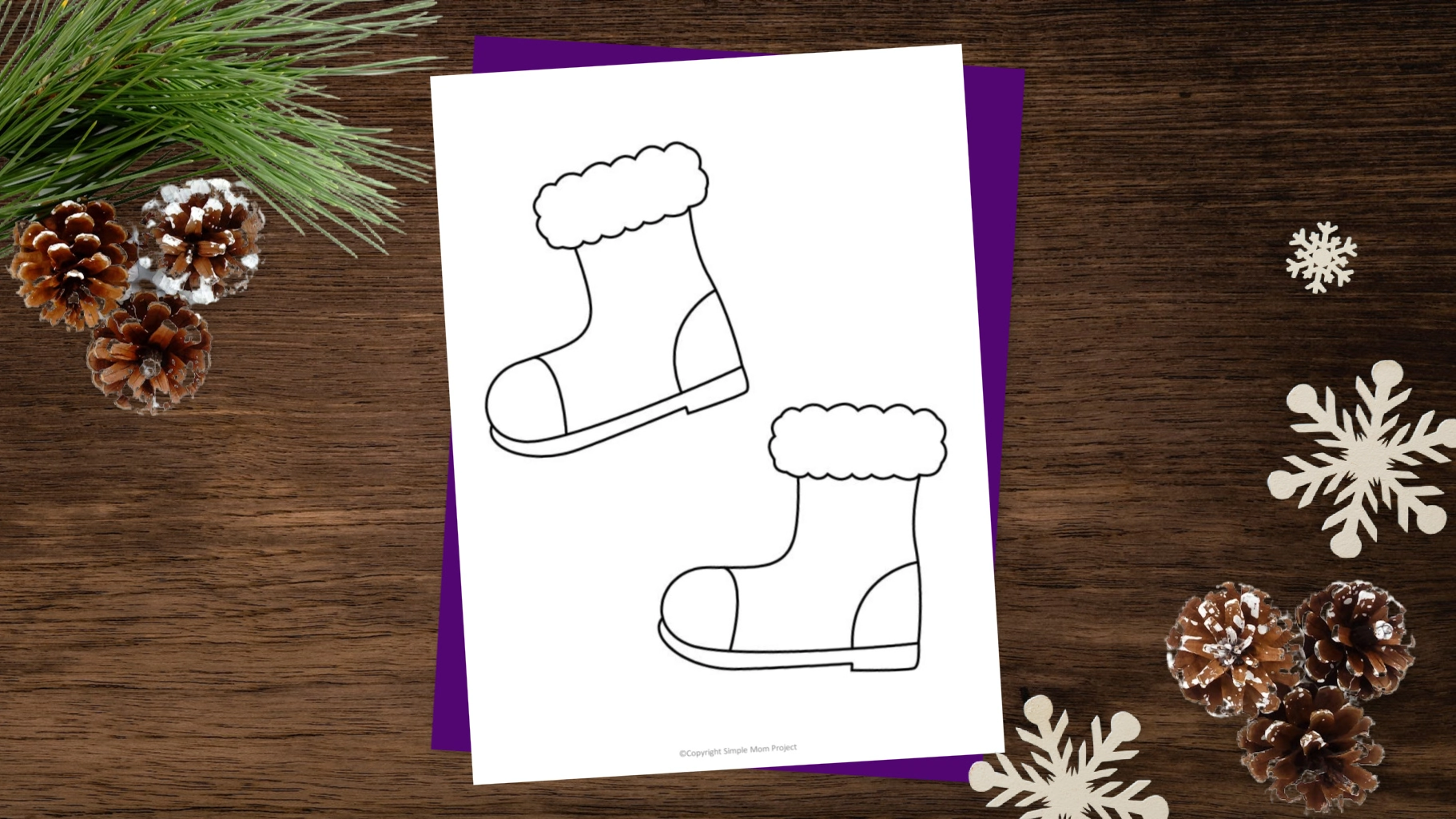 Free printable snow boots template â simple mom project