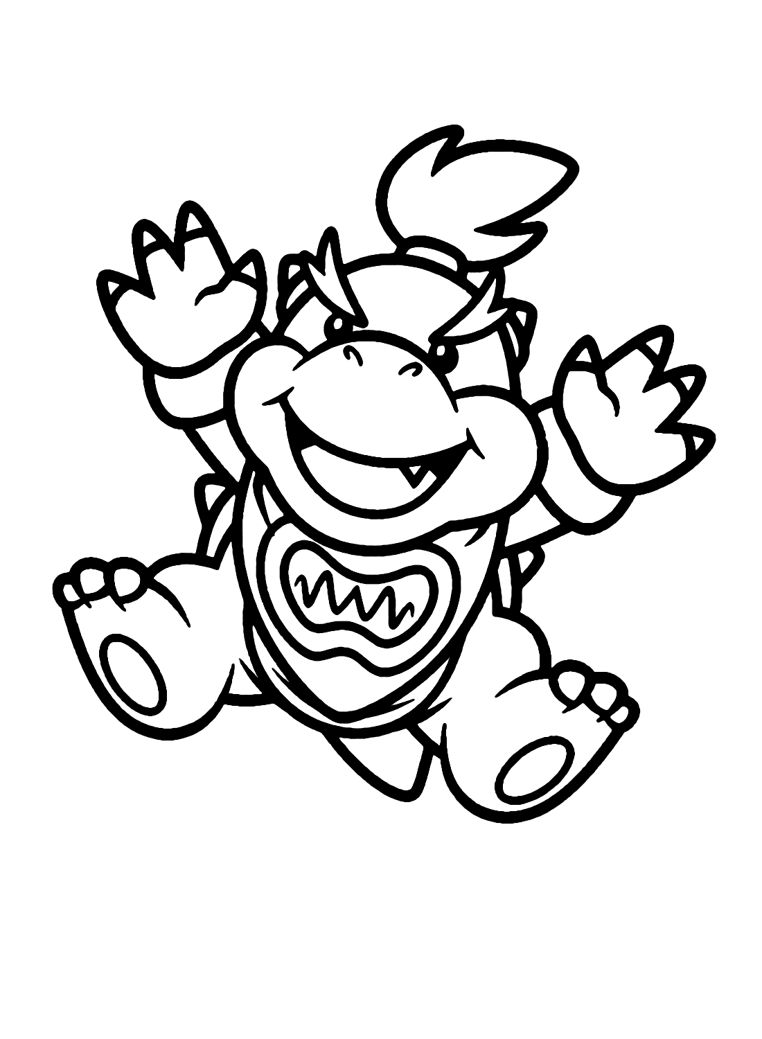 Bowser jr coloring pages printable for free download