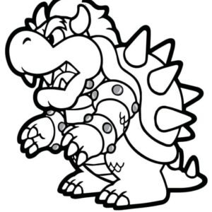 Bowser coloring pages printable for free download