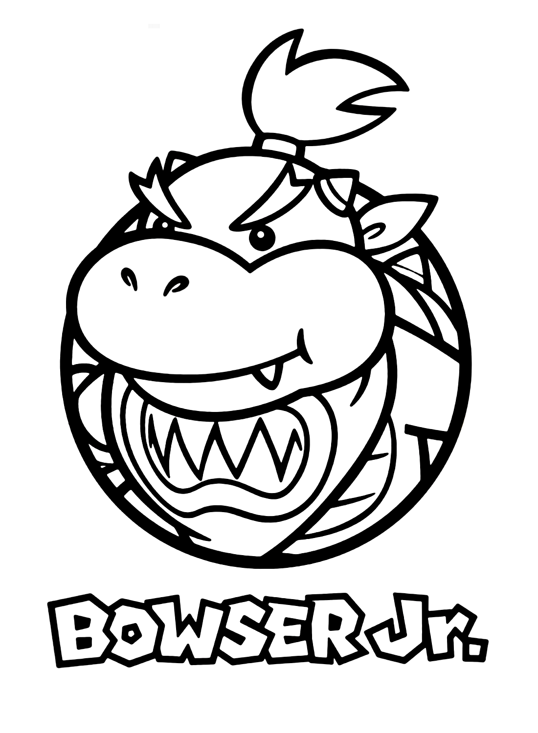 Bowser jr coloring pages printable for free download