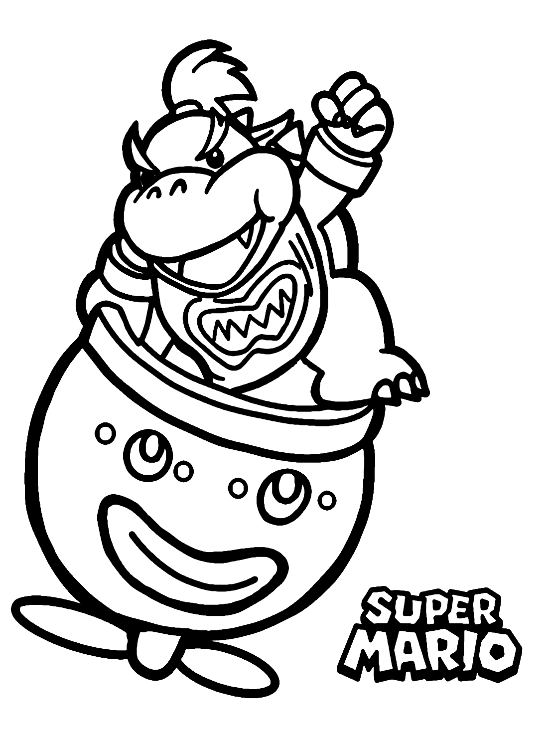 Bowser jr coloring pages printable for free download