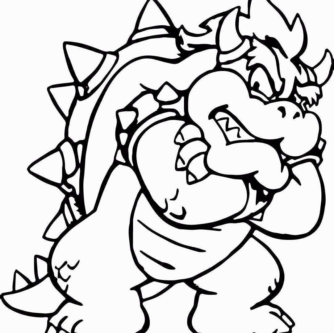 Bowser coloring pages free printable