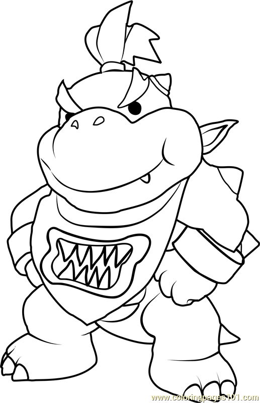 Bowser jr coloring page for kids