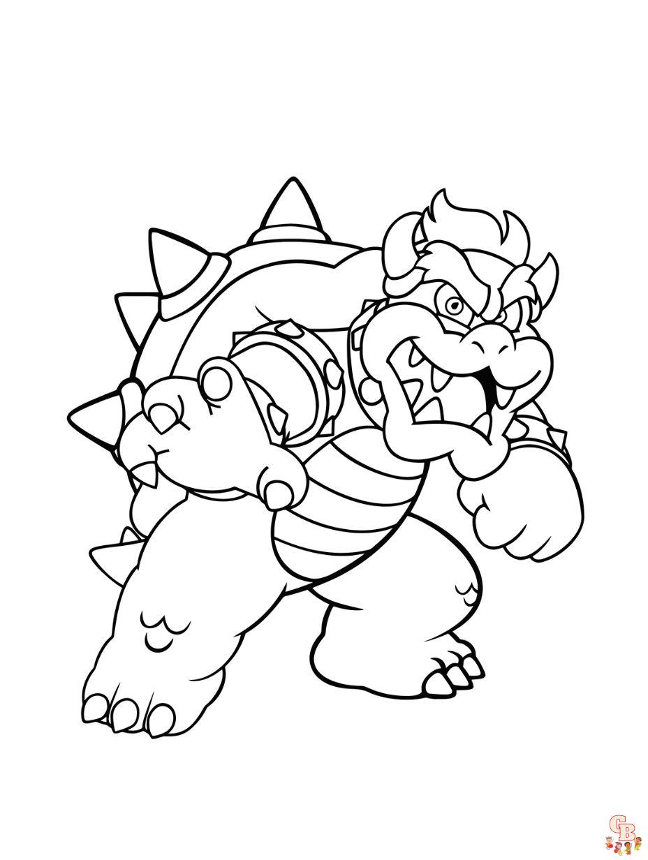 Free mario coloring pages printable for kids and adults