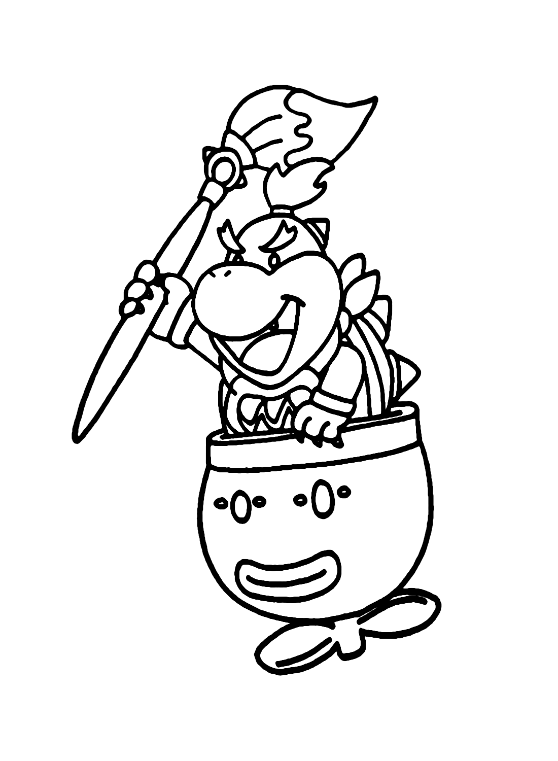 Bowser jr coloring pages printable for free download