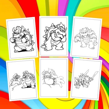 Bowser coloring pages for kids printable collection for creative fun pages