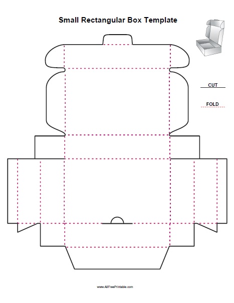 Small rectangular box template â free printable