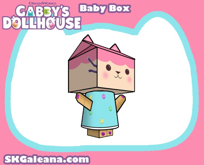 Baby box printable paper craft inspired from gabbys dollhouse â