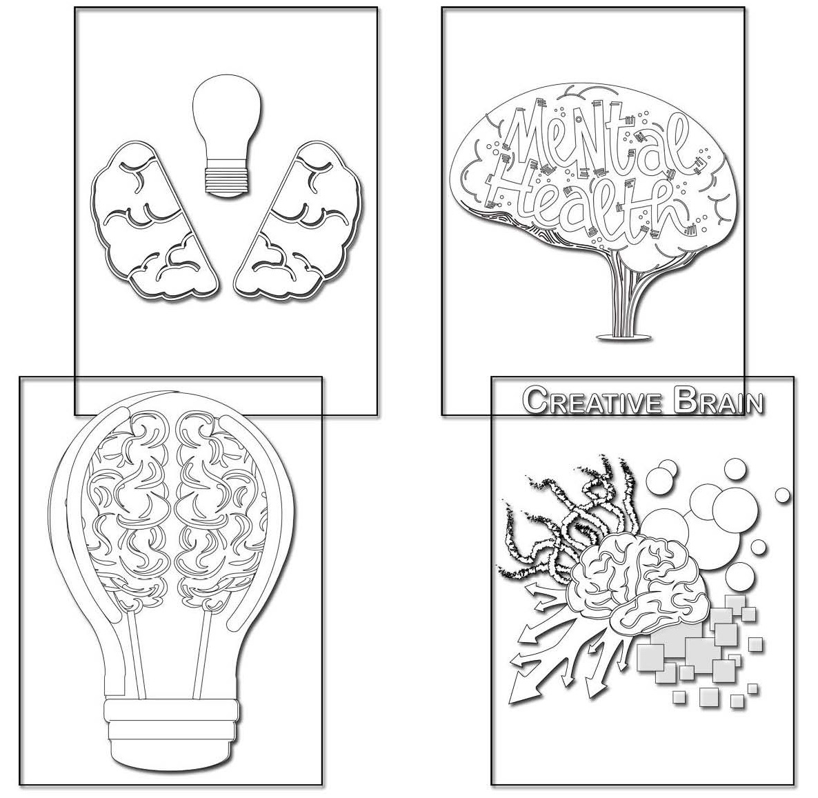 Human brain anatomy coloring pages made by teachers