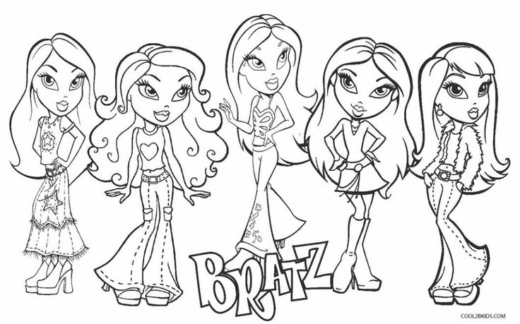 Free printable bratz coloring pages for kids coloring book art cute coloring pages barbie coloring pages