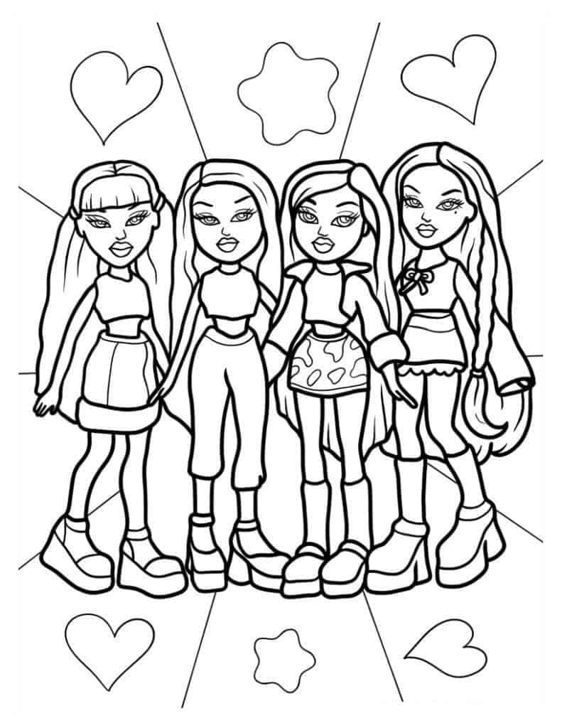 Bratz coloring pages by coloringpageswk on