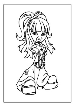 Printable bratz coloring pages for kids where fashionable adventures begin