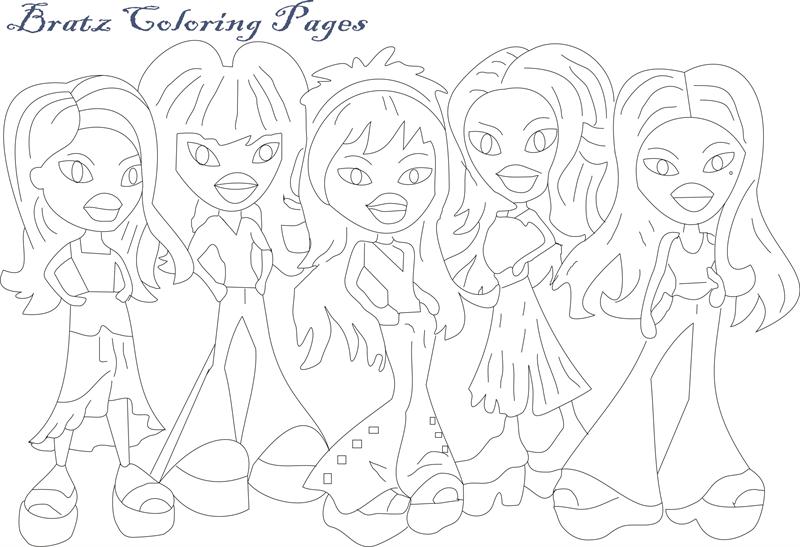 Bratz printable coloring page for kids