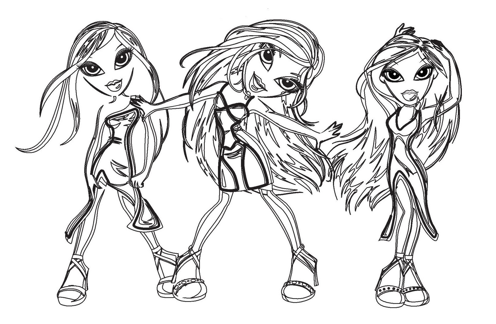 Bratz coloring to download for free