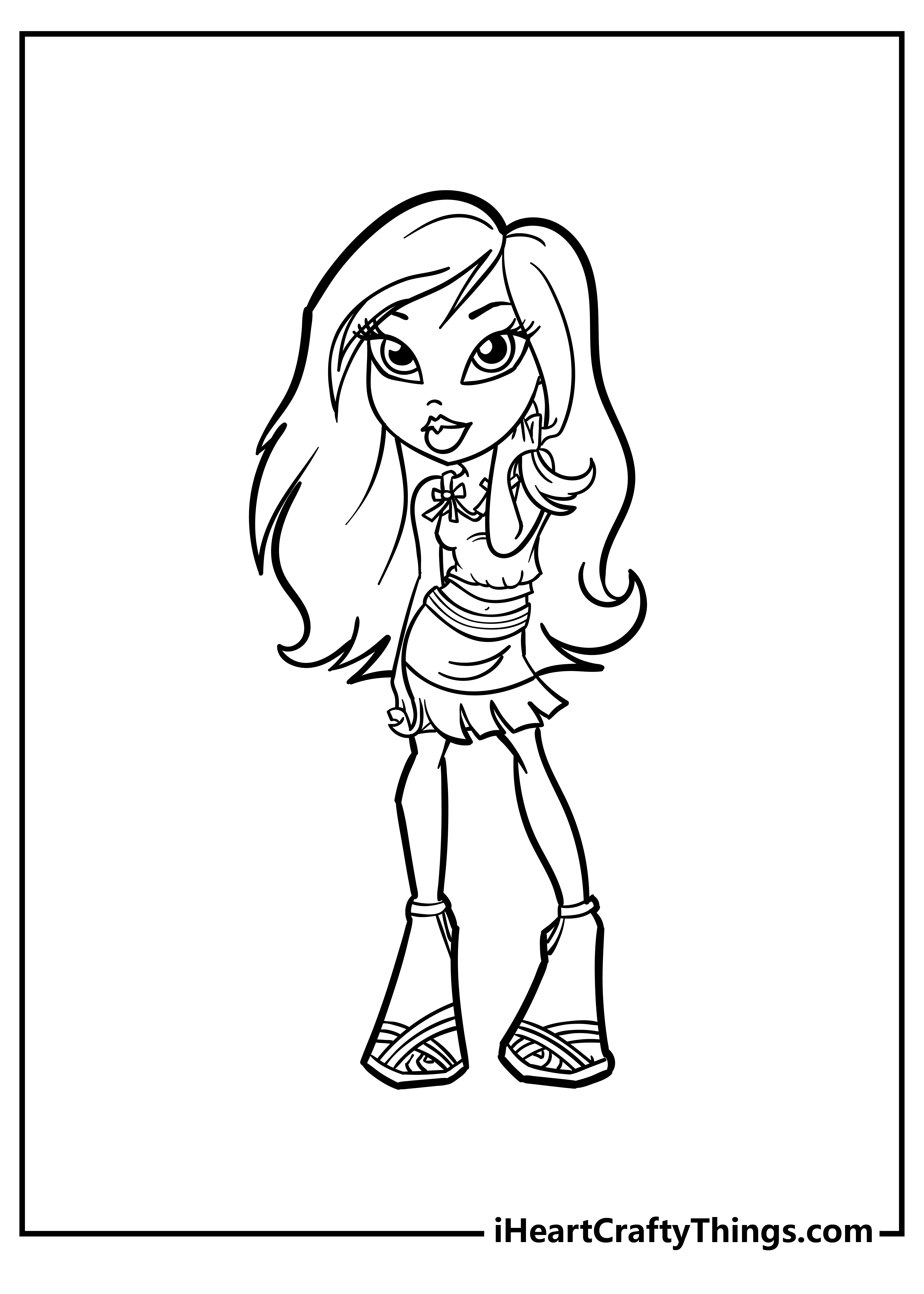 Bratz coloring pages free printables