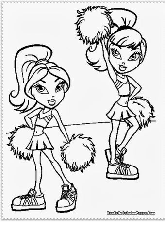 Bratz coloring book by realistic coloring pages