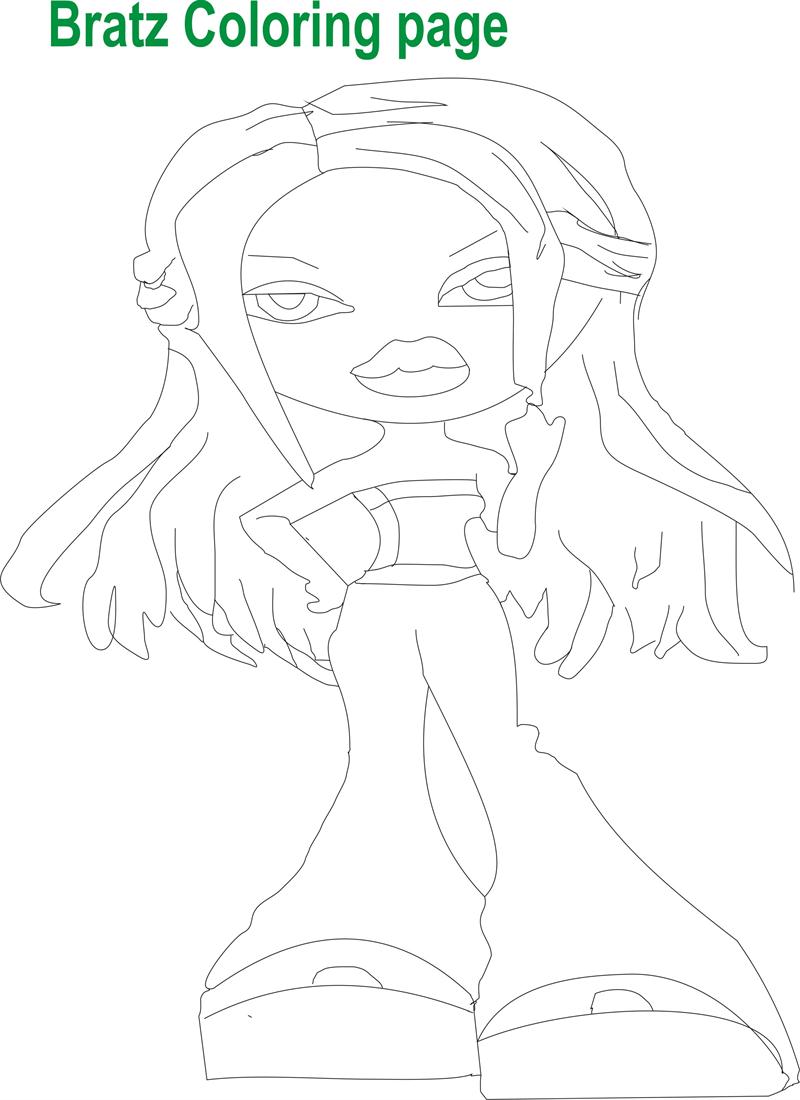 Bratz printable coloring page for kids