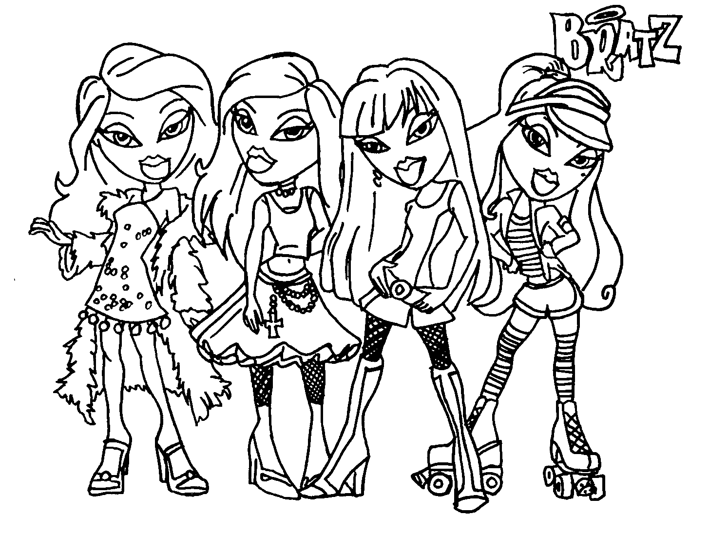 Bratz coloring pages printable for free download