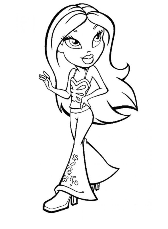 Bratz coloring pages printable for free download